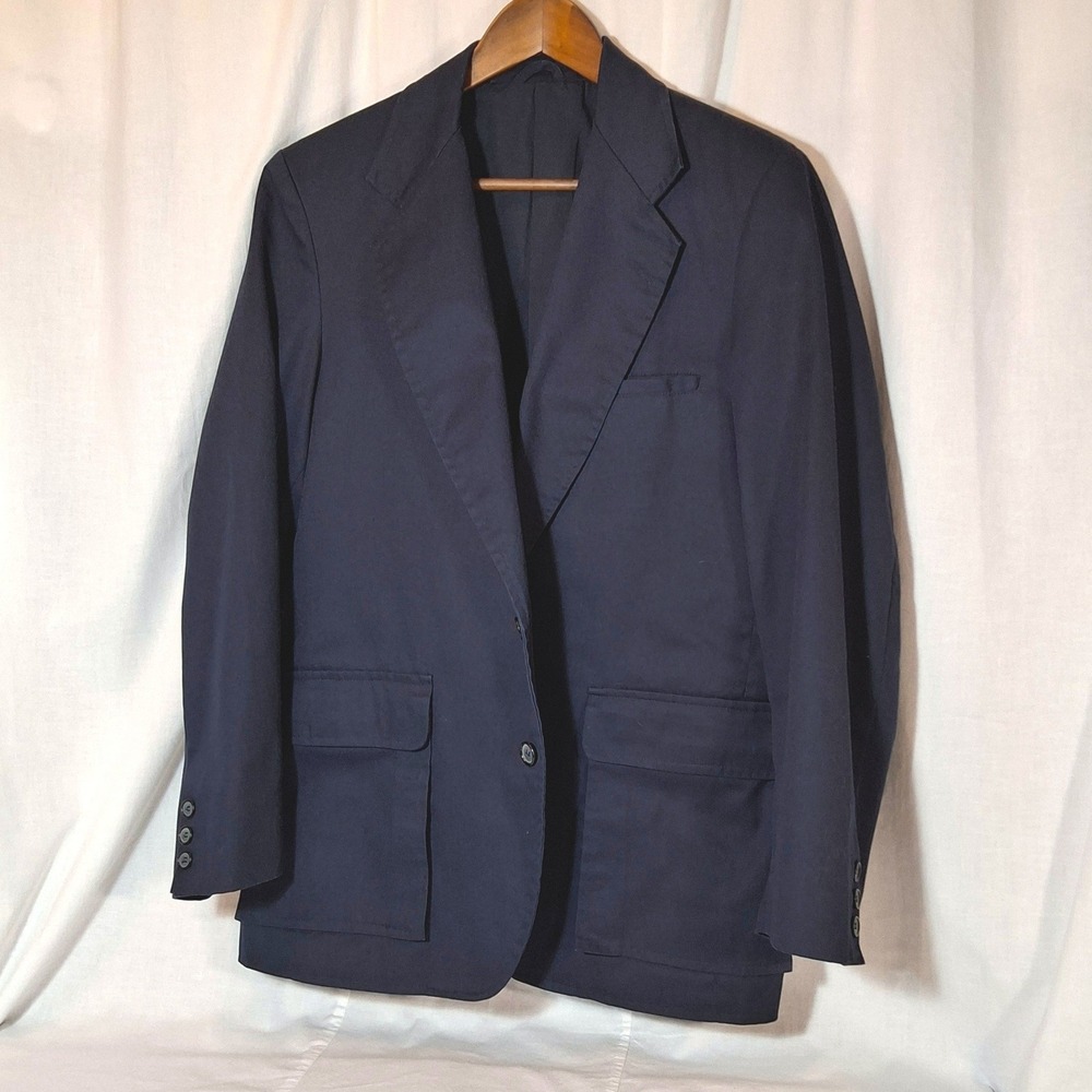 Tilley Endurables Traveller's Jacket Mens 38 Navy Blue Excellent 8-Pocket Blazer